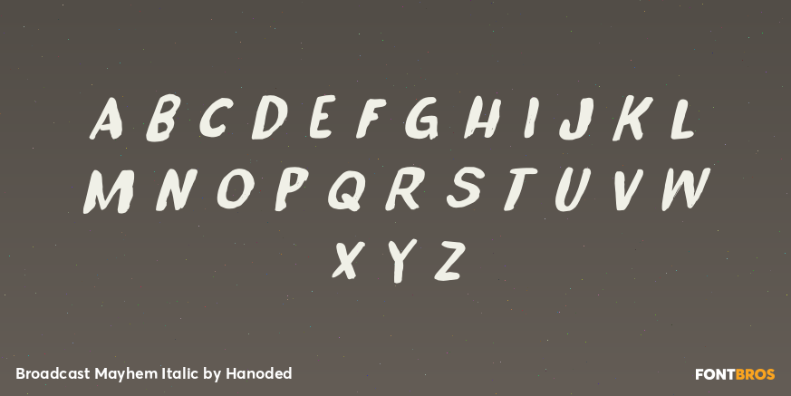 Broadcast Mayhem Italic Font Poster #2