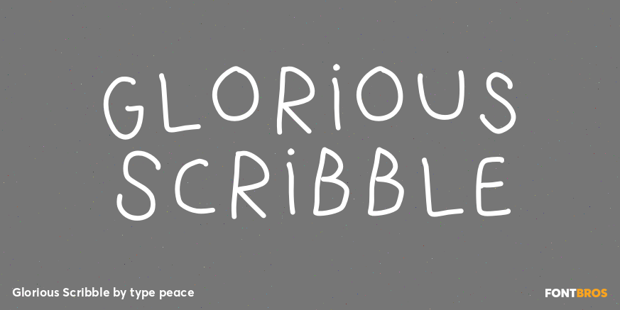 Glorious Scribble Font Poster #1