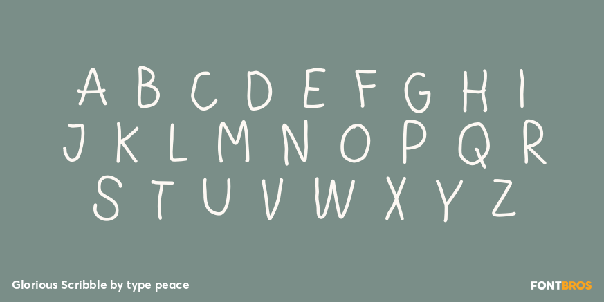 Glorious Scribble Font Poster #2