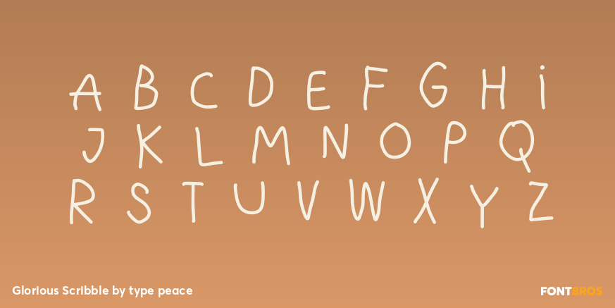 Glorious Scribble Font Poster #3