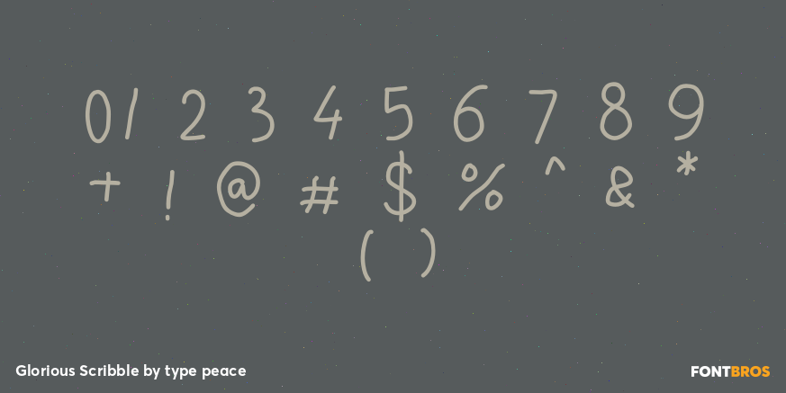 Glorious Scribble Font Poster #4