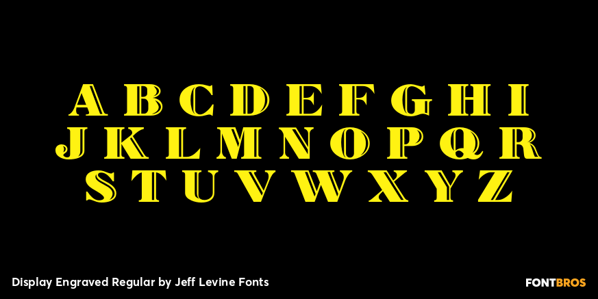 Display Engraved Regular Font Poster #2