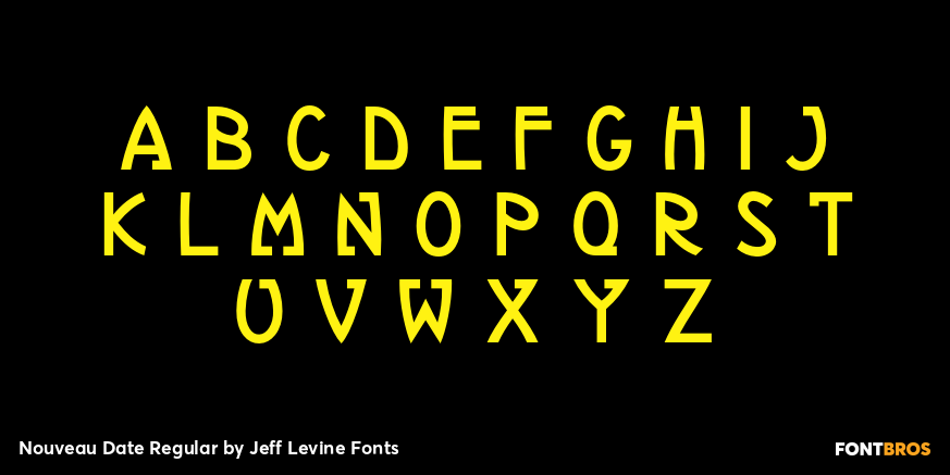Nouveau Date Regular Font Poster #3
