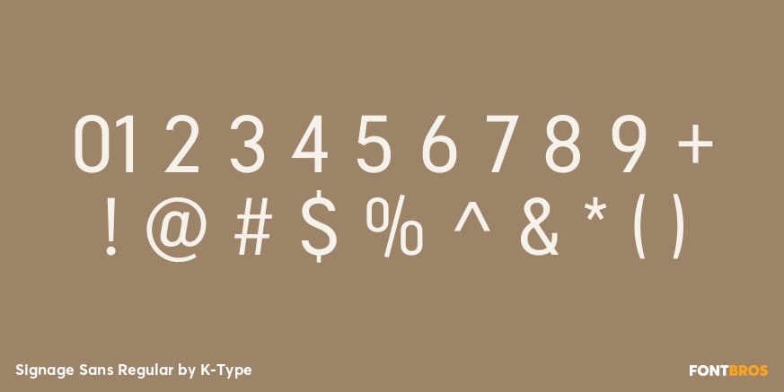 Signage Sans Regular Font Poster #1