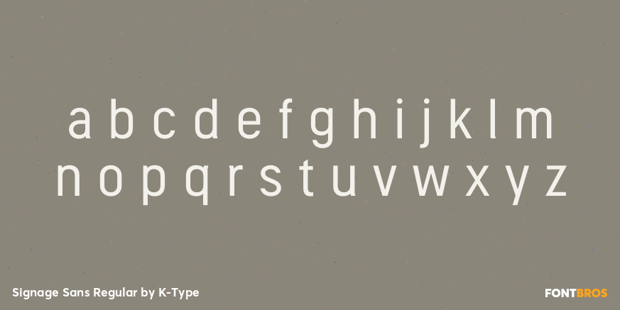 Signage Sans Regular Font Poster #1