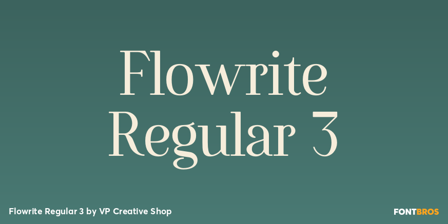 Flowrite Regular 3 Font Poster #1