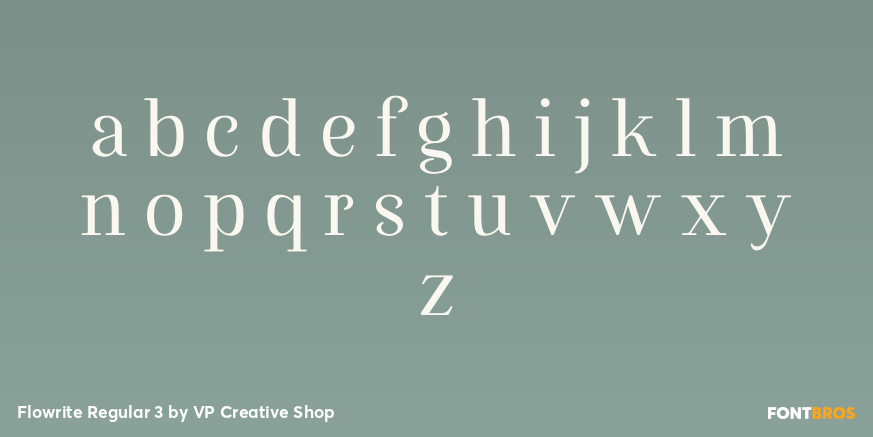 Flowrite Regular 3 Font Poster #3