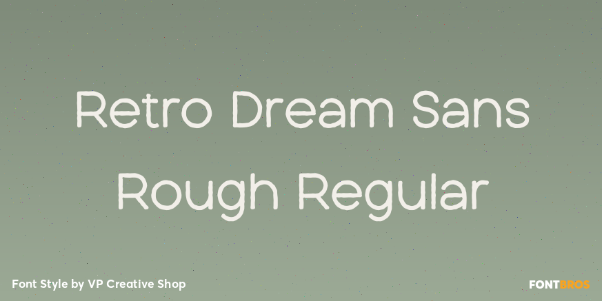 Retro Dream Sans Rough Regular Poster