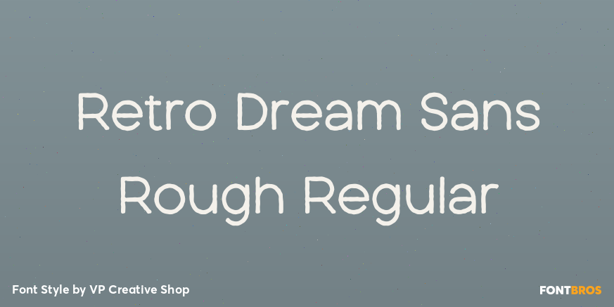 Retro Dream Sans Rough Regular Poster
