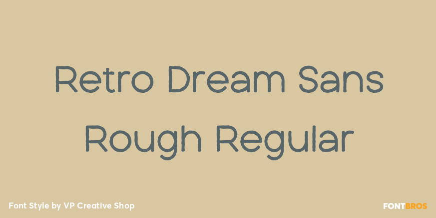 Retro Dream Sans Rough Regular Poster