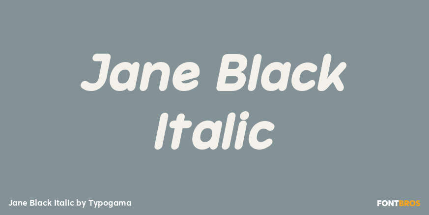 Jane Black Italic Poster