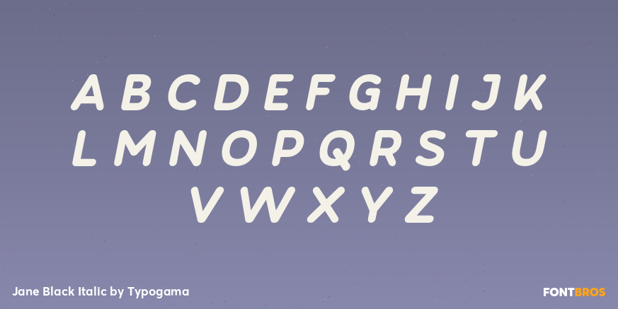 Jane Black Italic Font Poster #2