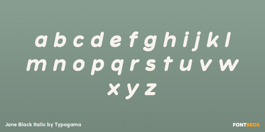 Jane Black Italic Font Poster #3