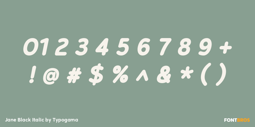 Jane Black Italic Font Poster #4