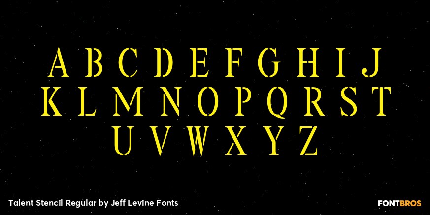 Talent Stencil Regular Font Poster #2