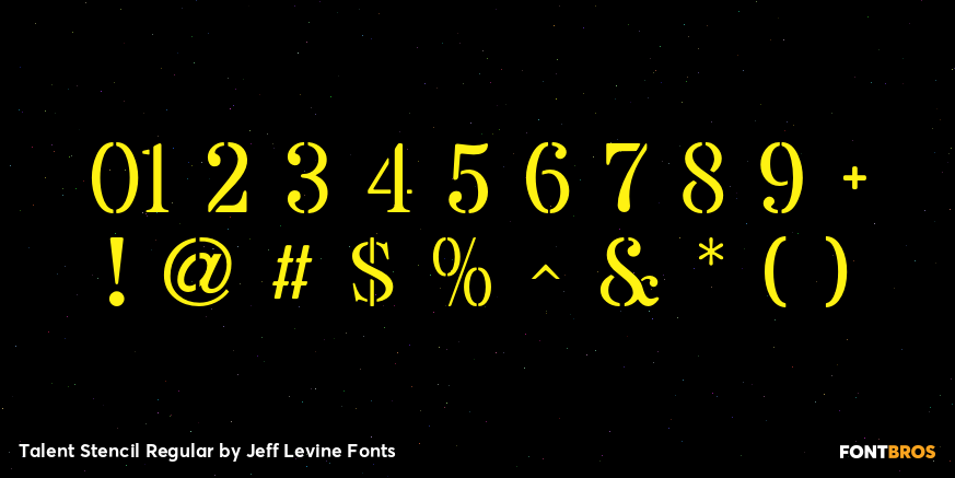 Talent Stencil Regular Font Poster #4