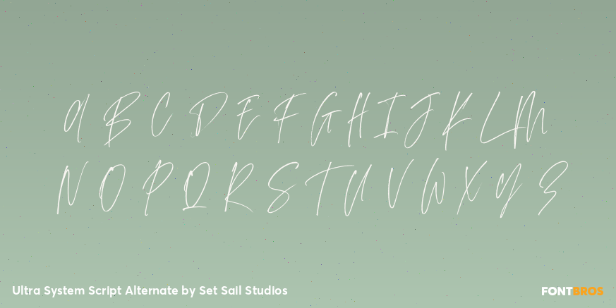 Ultra System Script Alternate Font Poster #2