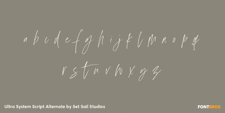 Ultra System Script Alternate Font Poster #3