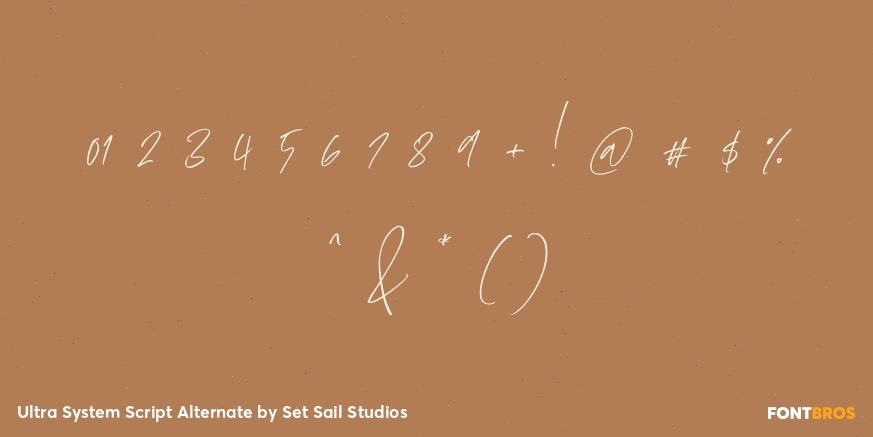 Ultra System Script Alternate Font Poster #4