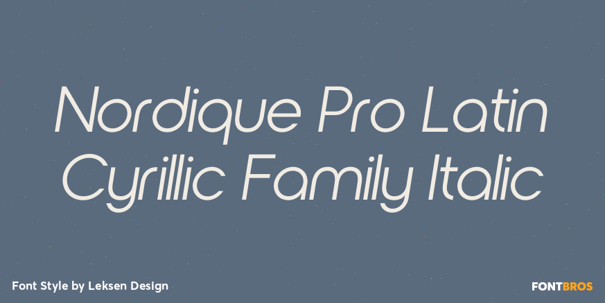Nordique Pro Latin Cyrillic Family Italic Poster