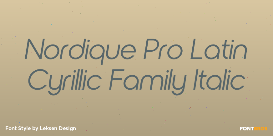 Nordique Pro Latin Cyrillic Family Italic Poster