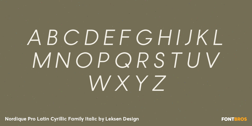 Nordique Pro Latin Cyrillic Family Italic Font Poster #2