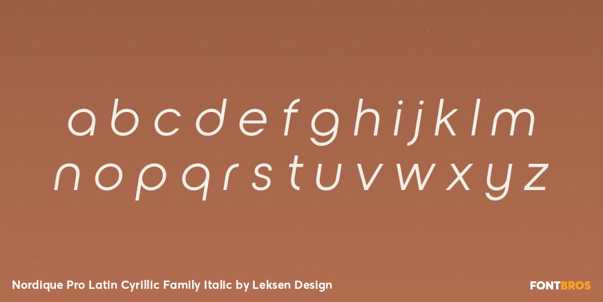 Nordique Pro Latin Cyrillic Family Italic Font Poster #3