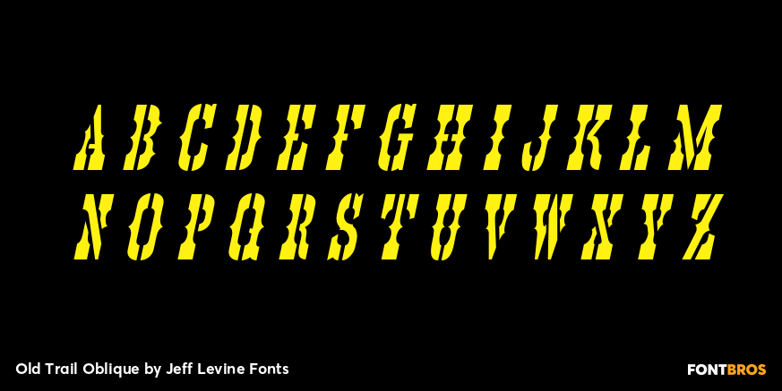 Old Trail Oblique Font Poster #3