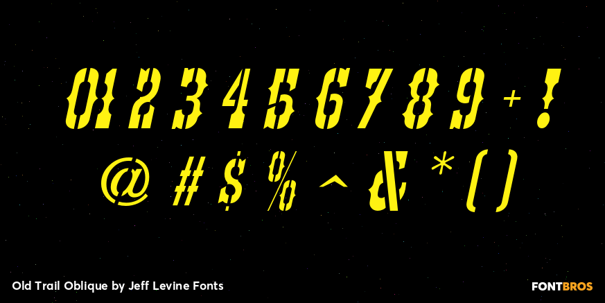 Old Trail Oblique Font Poster #4