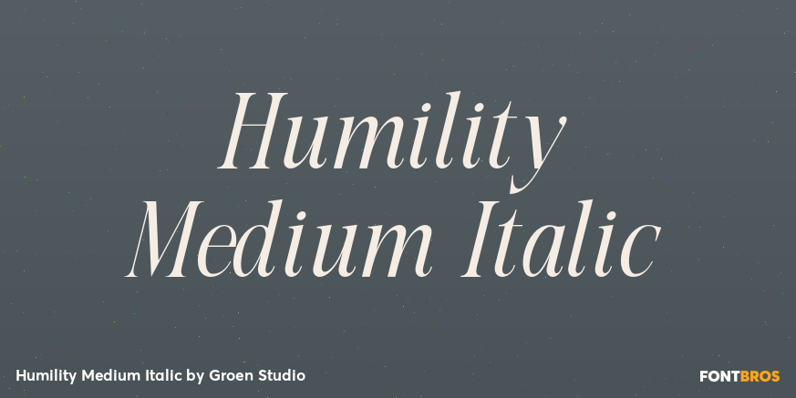 Humility Medium Italic Poster
