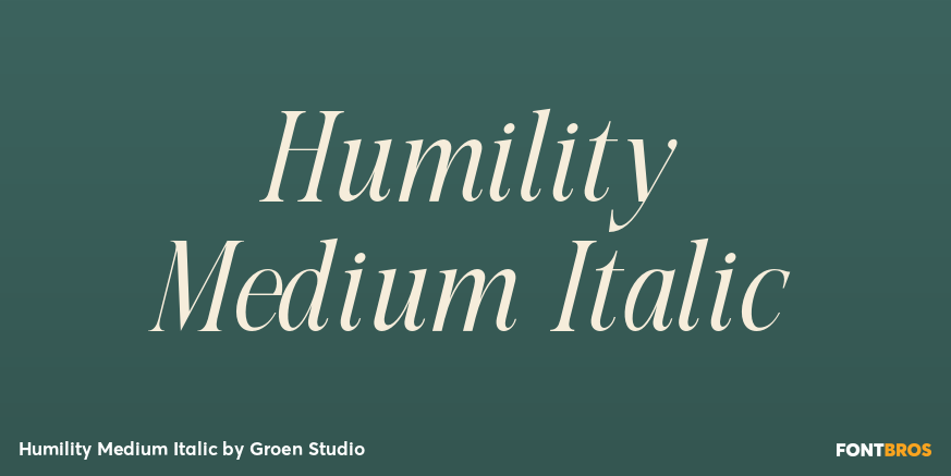 Humility Medium Italic Poster
