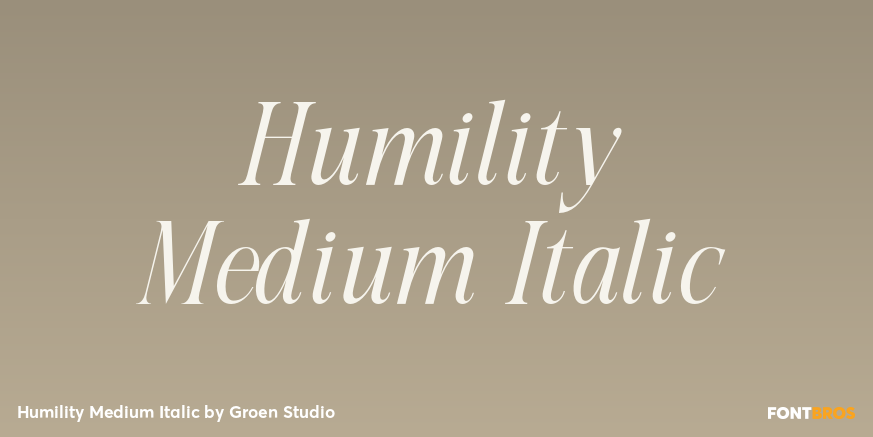 Humility Medium Italic Poster