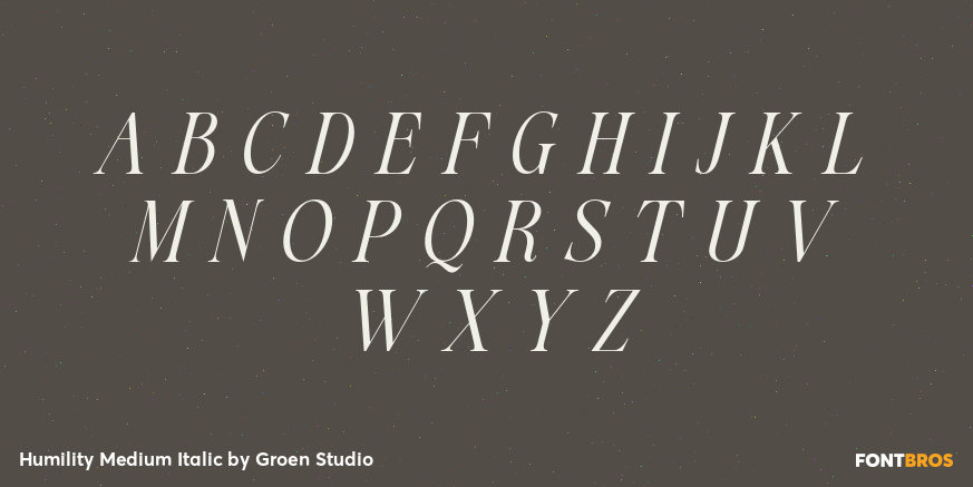 Humility Medium Italic Font Poster #2