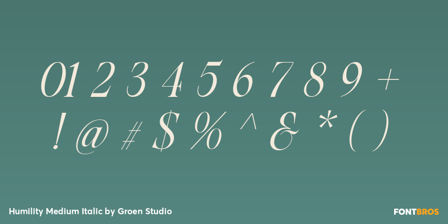 Humility Medium Italic Font Poster #4