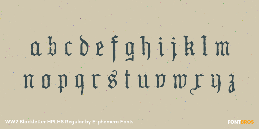 WW2 Blackletter HPLHS Regular Font Poster #3