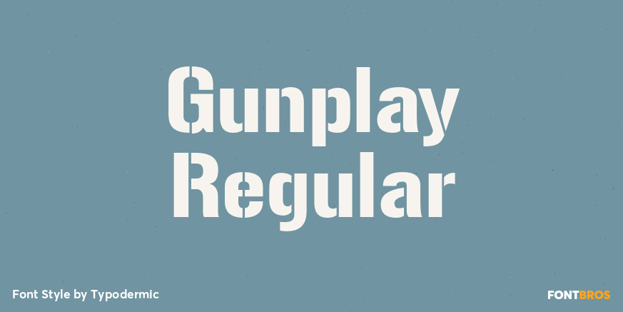 Gunplay Regular Font Poster #1