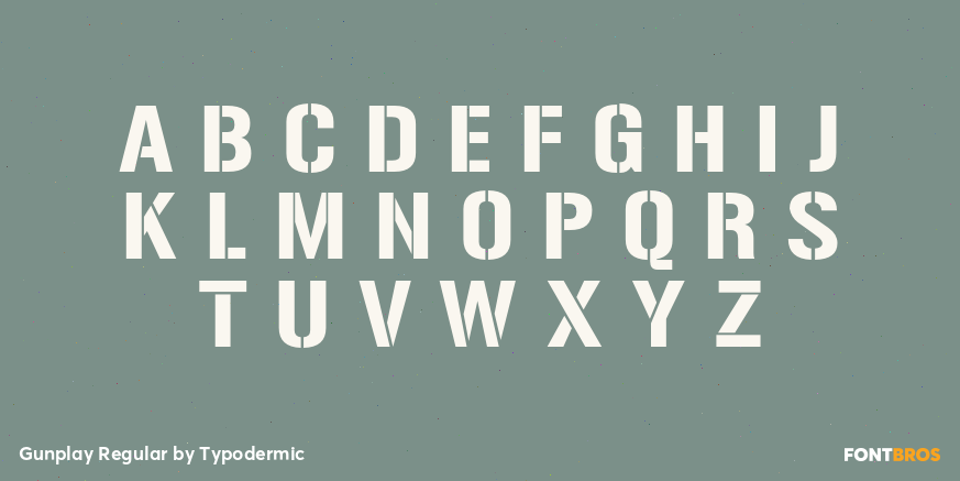 Gunplay Regular Font Poster #2