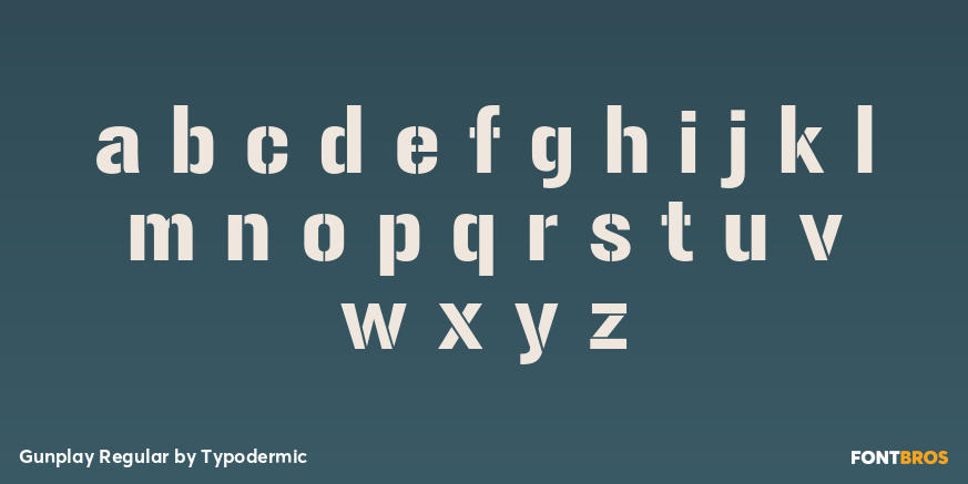 Gunplay Regular Font Poster #3