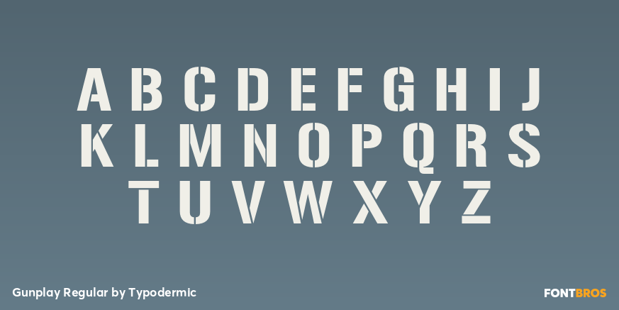 Gunplay Regular Font Poster #1
