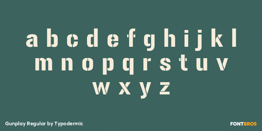 Gunplay Regular Font Poster #1
