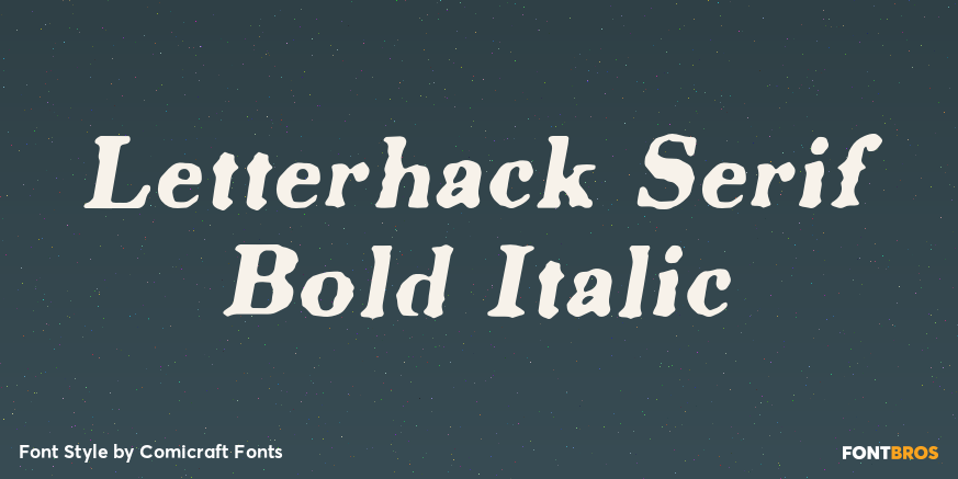 Letterhack Serif Bold Italic Poster