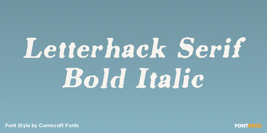 Letterhack Serif Bold Italic Poster