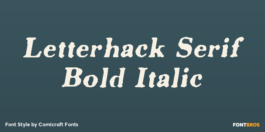 Letterhack Serif Bold Italic Poster