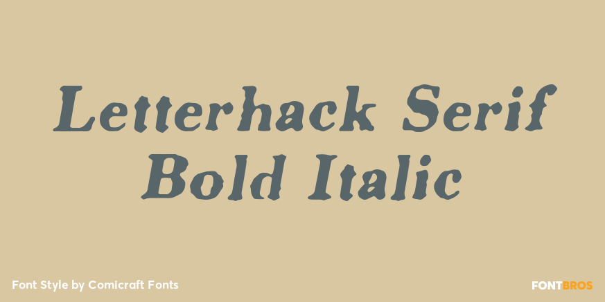 Letterhack Serif Bold Italic Poster