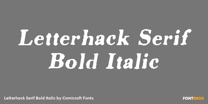 Letterhack Serif Bold Italic Poster