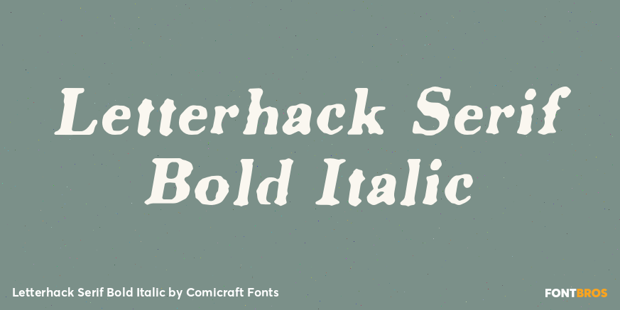 Letterhack Serif Bold Italic Poster