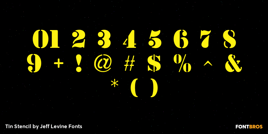 Tin Stencil Font Poster #4