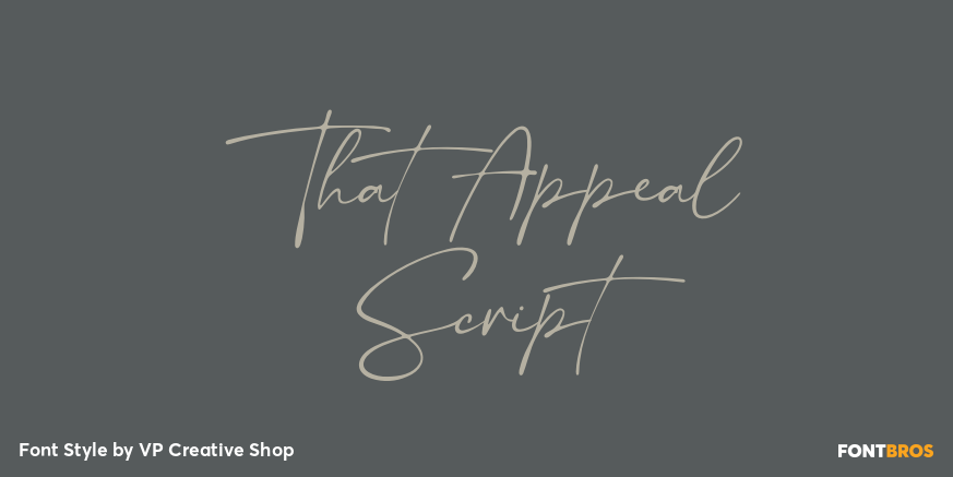 That Appeal Script Poster