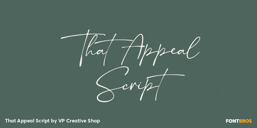 That Appeal Script Poster