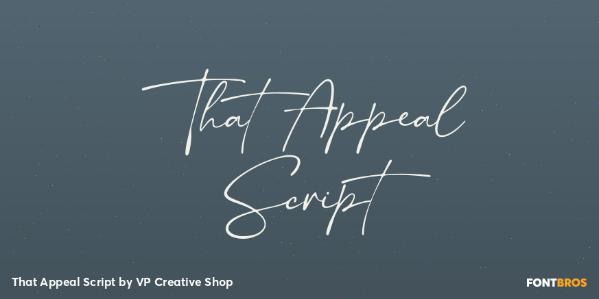 That Appeal Script Poster